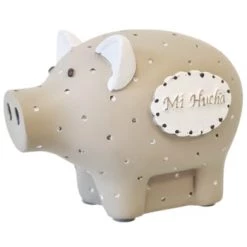 Amadeus Objets Déco Enfant Petite Tirelire Cochon Blanc -Luminaires enfant Soldes petite tirelire cochon taupe 3