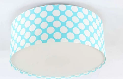 BPS Koncept Suspensions Enfant Plafonnier Tissu Bleu ø 40cm 2 BPS Koncept Suspensions Enfant Plafonnier Tissu Bleu ø 40cm – Image 2