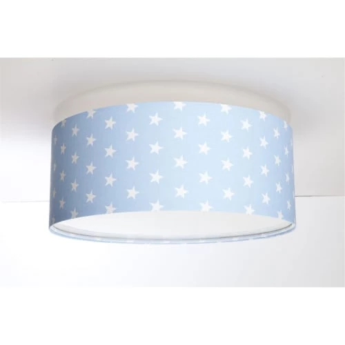 BPS Koncept Suspensions Enfant Plafonnier Tissu Bleu ø 50cm 2 BPS Koncept Suspensions Enfant Plafonnier Tissu Bleu ø 50cm – Image 2