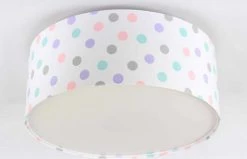 BPS Koncept Suspensions Enfant Plafonnier Tissu Multicolore ø 50cm -Luminaires enfant Soldes plafonnier tissu multicolore oe 50cm 7