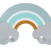 Kindsgut Portemanteaux Et Patères Enfant Porte-manteau Mural Forme Arc-en-ciel En Bois Muticolore