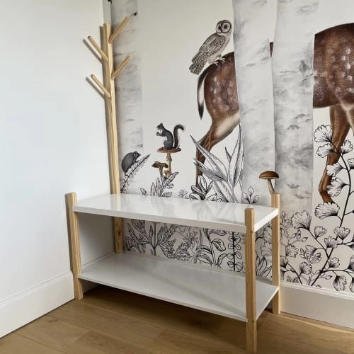 Alice's Garden Portemanteaux Et Patères Enfant Rangement à Chaussures Porte-manteau Pour Enfant En Pin Naturel Blanc 5 Alice's Garden Portemanteaux Et Patères Enfant Rangement à Chaussures Porte-manteau Pour Enfant En Pin Naturel Blanc – Image 5