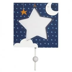 Sauthon Portemanteaux Et Patères Enfant Set 3 Patères En Bois En Bois Bleu -Luminaires enfant Soldes set 3 pateres en bois en bois bleu 2