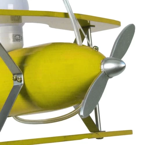 Tosel Suspensions Enfant Suspension Avion Bois Jaune 4 Tosel Suspensions Enfant Suspension Avion Bois Jaune – Image 4