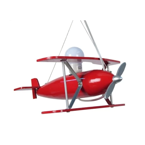 Tosel Suspensions Enfant Suspension Avion Bois Rouge 2 Tosel Suspensions Enfant Suspension Avion Bois Rouge – Image 2