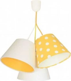 BPS Koncept Suspensions Enfant Suspension Enfant Abat-jour Blanc Et Orange 50x50x30