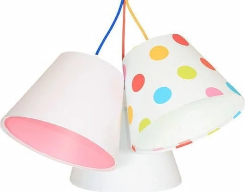 BPS Koncept Suspensions Enfant Suspension Enfant Abat-jour Blanc Et Rose 50x50x30 2 BPS Koncept Suspensions Enfant Suspension Enfant Abat-jour Blanc Et Rose 50x50x30 – Image 2