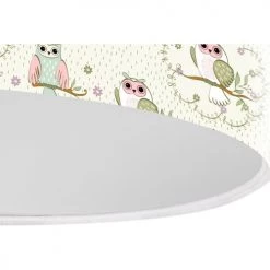 BPS Koncept Suspensions Enfant Suspension Enfant Abat-jour Tissu Beige Et Blanc ø 40 -Luminaires enfant Soldes suspension enfant abat jour tissu beige et blanc oe 40 3