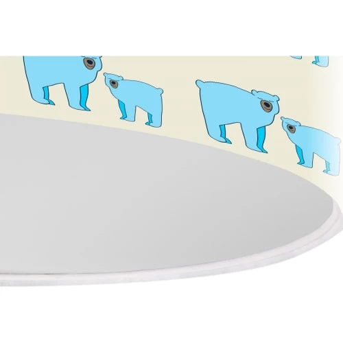 BPS Koncept Suspensions Enfant Suspension Enfant Abat-jour Tissu Bleu Et Blanc Et Beige ø 40 4 BPS Koncept Suspensions Enfant Suspension Enfant Abat-jour Tissu Bleu Et Blanc Et Beige ø 40 – Image 4