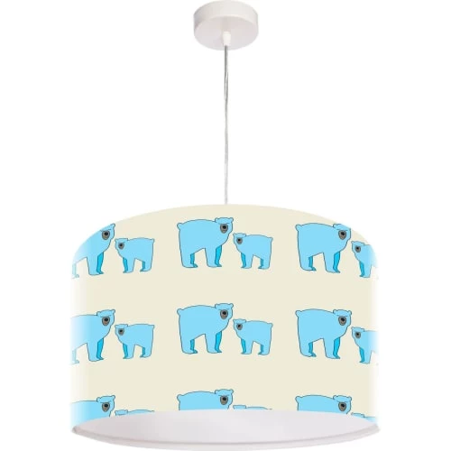 BPS Koncept Suspensions Enfant Suspension Enfant Abat-jour Tissu Bleu Et Blanc Et Beige ø 40 1 BPS Koncept Suspensions Enfant Suspension Enfant Abat-jour Tissu Bleu Et Blanc Et Beige ø 40
