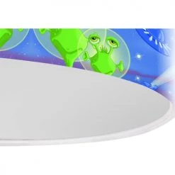 BPS Koncept Suspensions Enfant Suspension Enfant Abat-jour Tissu Bleu Et Blanc Et Vert ø 30 -Luminaires enfant Soldes suspension enfant abat jour tissu bleu et blanc et vert oe 30 3