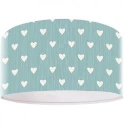 BPS Koncept Suspensions Enfant Suspension Enfant Abat-jour Tissu Bleu Et Blanc ø 30 -Luminaires enfant Soldes suspension enfant abat jour tissu bleu et blanc oe 30 1