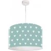 BPS Koncept Suspensions Enfant Suspension Enfant Abat-jour Tissu Bleu Et Blanc ø 50