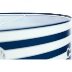 BPS Koncept Suspensions Enfant Suspension Enfant Abat-jour Tissu Bleu Et Blanc ø 50 -Luminaires enfant Soldes suspension enfant abat jour tissu bleu et blanc oe 50 6