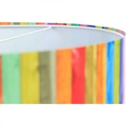 BPS Koncept Suspensions Enfant Suspension Enfant Abat-jour Tissu Multicolore Et Blanc ø 30 -Luminaires enfant Soldes suspension enfant abat jour tissu multicolore et blanc oe 30 16