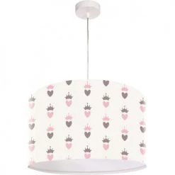 BPS Koncept Suspensions Enfant Suspension Enfant Abat-jour Tissu Multicolore Et Blanc ø 30