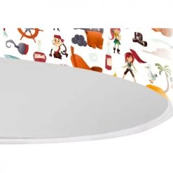 BPS Koncept Suspensions Enfant Suspension Enfant Abat-jour Tissu Multicolore Et Blanc ø 30 -Luminaires enfant Soldes suspension enfant abat jour tissu multicolore et blanc oe 30 32