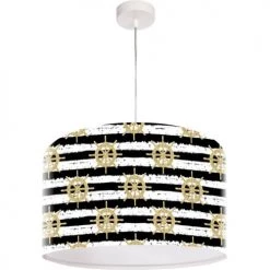 BPS Koncept Suspensions Enfant Suspension Enfant Abat-jour Tissu Multicolore Et Blanc ø 30