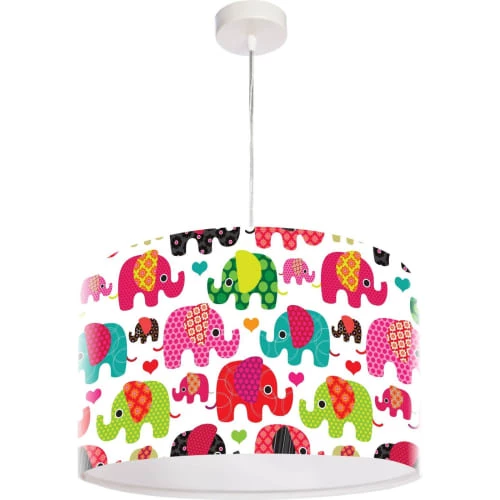 BPS Koncept Suspensions Enfant Suspension Enfant Abat-jour Tissu Multicolore Et Blanc ø 30 1 BPS Koncept Suspensions Enfant Suspension Enfant Abat-jour Tissu Multicolore Et Blanc ø 30