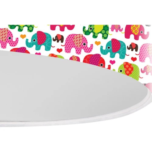 BPS Koncept Suspensions Enfant Suspension Enfant Abat-jour Tissu Multicolore Et Blanc ø 30 4 BPS Koncept Suspensions Enfant Suspension Enfant Abat-jour Tissu Multicolore Et Blanc ø 30 – Image 4