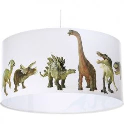 BPS Koncept Suspensions Enfant Suspension Enfant Abat-jour Tissu Multicolore Et Blanc ø 30