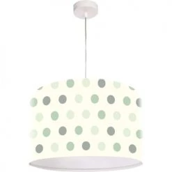 BPS Koncept Suspensions Enfant Suspension Enfant Abat-jour Tissu Multicolore Et Blanc ø 40