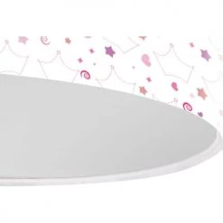 BPS Koncept Suspensions Enfant Suspension Enfant Abat-jour Tissu Multicolore Et Blanc ø 40 -Luminaires enfant Soldes suspension enfant abat jour tissu multicolore et blanc oe 40 33