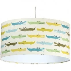 BPS Koncept Suspensions Enfant Suspension Enfant Abat-jour Tissu Multicolore Et Blanc ø 40