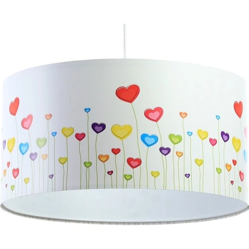 BPS Koncept Suspensions Enfant Suspension Enfant Abat-jour Tissu Multicolore Et Blanc ø 40 1 BPS Koncept Suspensions Enfant Suspension Enfant Abat-jour Tissu Multicolore Et Blanc ø 40