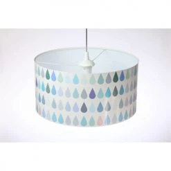 BPS Koncept Suspensions Enfant Suspension Enfant Abat-jour Tissu Multicolore Et Blanc ø 50 -Luminaires enfant Soldes suspension enfant abat jour tissu multicolore et blanc oe 50 14