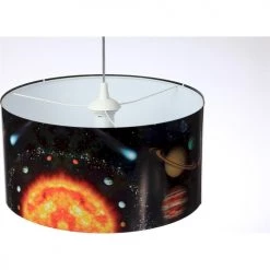 BPS Koncept Suspensions Enfant Suspension Enfant Abat-jour Tissu Noir Et Blanc Et Multicolore ø 50 -Luminaires enfant Soldes suspension enfant abat jour tissu noir et blanc et multicolore oe 50 2