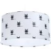 BPS Koncept Suspensions Enfant Suspension Enfant Abat-jour Tissu Noir Et Blanc ø 40
