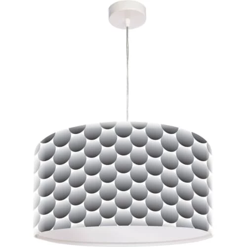 BPS Koncept Suspensions Enfant Suspension Enfant Abat-jour Tissu Noir Et Blanc ø 50 3 BPS Koncept Suspensions Enfant Suspension Enfant Abat-jour Tissu Noir Et Blanc ø 50 – Image 3