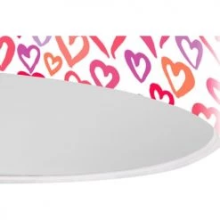 BPS Koncept Suspensions Enfant Suspension Enfant Abat-jour Tissu Rose Et Blanc Et Violet ø 40 -Luminaires enfant Soldes suspension enfant abat jour tissu rose et blanc et violet oe 40 3