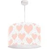 BPS Koncept Suspensions Enfant Suspension Enfant Abat-jour Tissu Rose Et Blanc ø 30