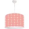 BPS Koncept Suspensions Enfant Suspension Enfant Abat-jour Tissu Rose Et Blanc ø 40