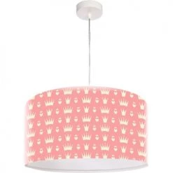 BPS Koncept Suspensions Enfant Suspension Enfant Abat-jour Tissu Rose Et Blanc ø 40 6 BPS Koncept Suspensions Enfant Suspension Enfant Abat-jour Tissu Rose Et Blanc ø 40 -Luminaires enfant Soldes suspension enfant abat jour tissu rose et blanc oe 40 18