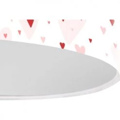 BPS Koncept Suspensions Enfant Suspension Enfant Abat-jour Tissu Rose Et Blanc ø 40 -Luminaires enfant Soldes suspension enfant abat jour tissu rose et blanc oe 40 3