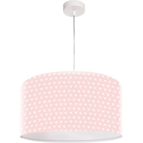 BPS Koncept Suspensions Enfant Suspension Enfant Abat-jour Tissu Rose Et Blanc ø 50 3 BPS Koncept Suspensions Enfant Suspension Enfant Abat-jour Tissu Rose Et Blanc ø 50 – Image 3
