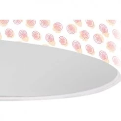 BPS Koncept Suspensions Enfant Suspension Enfant Abat-jour Tissu Rose Et Blanc ø 50 -Luminaires enfant Soldes suspension enfant abat jour tissu rose et blanc oe 50 2