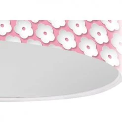 BPS Koncept Suspensions Enfant Suspension Enfant Abat-jour Tissu Rose Et Blanc ø 50 -Luminaires enfant Soldes suspension enfant abat jour tissu rose et blanc oe 50 6