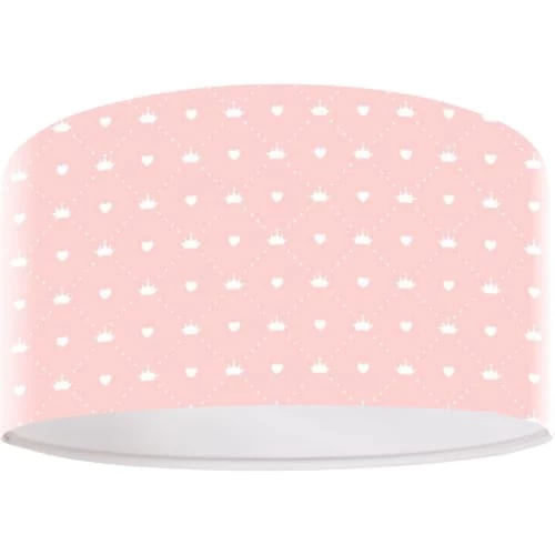 BPS Koncept Suspensions Enfant Suspension Enfant Abat-jour Tissu Rose Et Blanc ø 50 2 BPS Koncept Suspensions Enfant Suspension Enfant Abat-jour Tissu Rose Et Blanc ø 50 – Image 2
