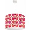 BPS Koncept Suspensions Enfant Suspension Enfant Abat-jour Tissu Rouge Et Blanc ø 40