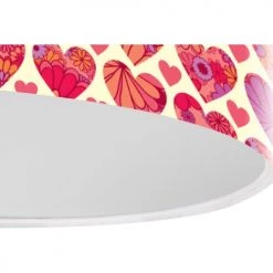 BPS Koncept Suspensions Enfant Suspension Enfant Abat-jour Tissu Rouge Et Blanc ø 40 -Luminaires enfant Soldes suspension enfant abat jour tissu rouge et blanc oe 40 3