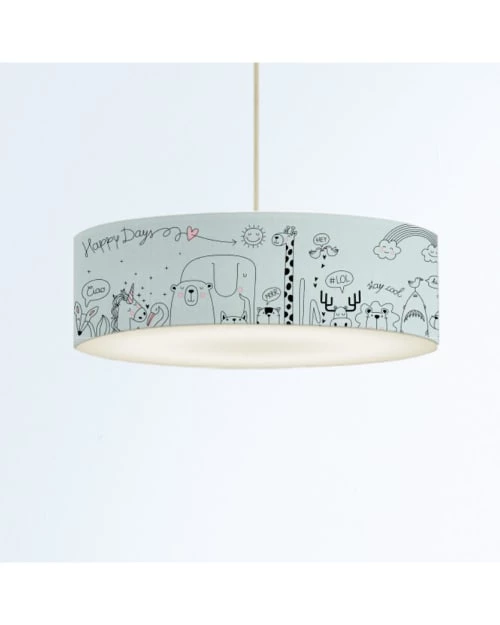 Abat-jours Suspensions Enfant Suspension Enfant Happydays Petit Bleu T 50 X H 25 4 Abat-jours Suspensions Enfant Suspension Enfant Happydays Petit Bleu T 50 X H 25 – Image 4