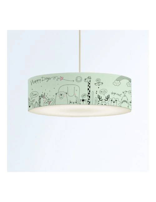 Abat-jours Suspensions Enfant Suspension Enfant Happydays Vert Pastel T 50 X H 25 2 Abat-jours Suspensions Enfant Suspension Enfant Happydays Vert Pastel T 50 X H 25 – Image 2