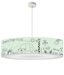 Abat-jours Suspensions Enfant Suspension Enfant Happydays Vert Pastel T 50 X H 25