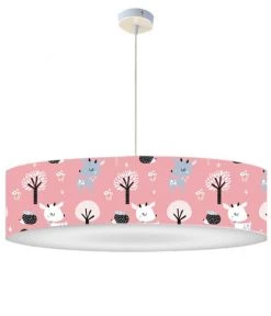 Abat-jours Suspensions Enfant Suspension Enfant Rennes Rose Doux T 50 X H 25