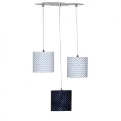 Sauthon Suspensions Enfant Suspension Lumineuse Trio Plafonnier En Coton Blanc
