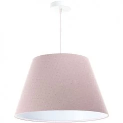 BPS Koncept Suspensions Enfant Suspension Tissu Rose 55x55x26,5cm -Luminaires enfant Soldes suspension tissu rose 55x55x26 5cm 4